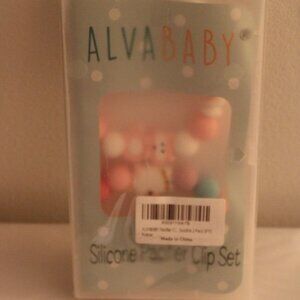 Silicone Pacifier Clip Set for Baby by AlvaBaby - New